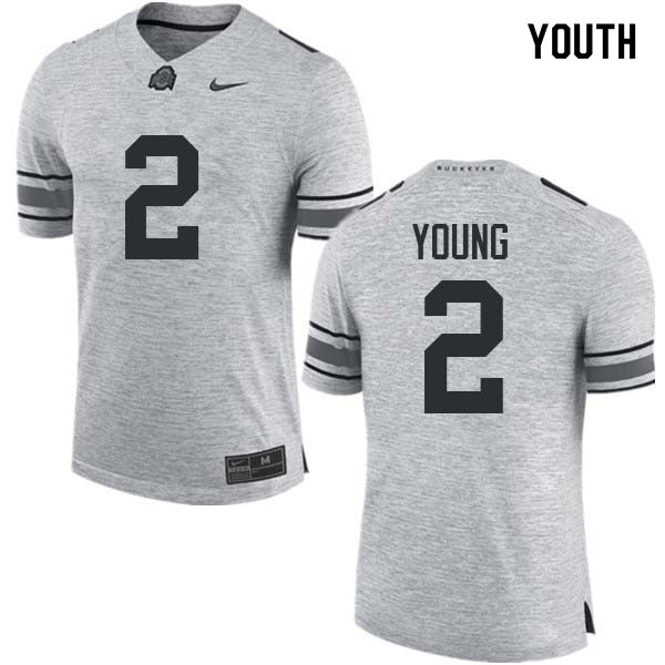 Ohio State Buckeyes #2 Chase Young Youth Stitched Jersey Gray OSU6857